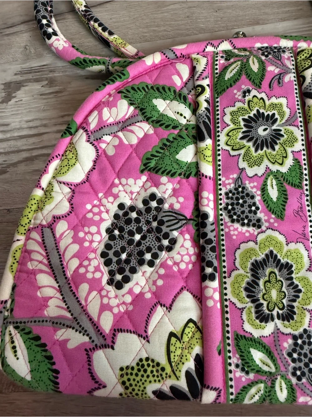 Vera Bradley Eloise Frame Bag In Retired Priscilla Pink Kiss Lock Closure Floral